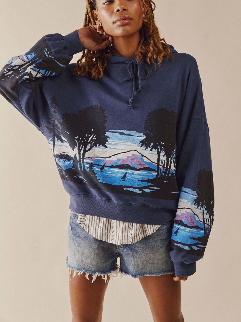Daydreamer for Free People Forestscape Pullover Hoodie